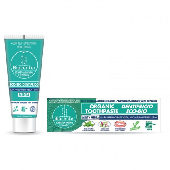 Pasta Dentifrica Menta Eco-Bio 75ml - Biocenter - Crisdietética