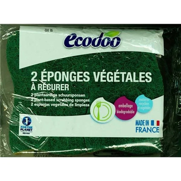 Esponjas Vegetais com Esfregão Verde - Ecodoo - Crisdietética