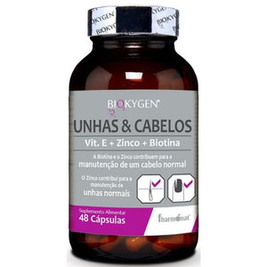 Biokygen Unhas & Cabelos 48 Cápsulas Fharmonat - Crisdietética