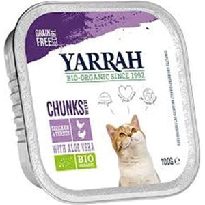 Gato Almôndegas Frango e Peru Biológico 100gr- Yarrah - Crisdietética