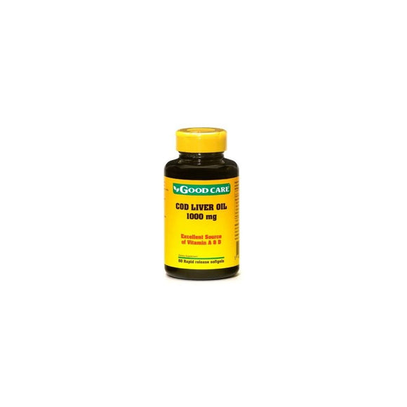 Cod Liver Oil 1000mg 60 cápsulas - Good Care - Crisdietética