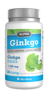 GINKGO BILOBA ALPHA 700MG 100 COMPRIMIDOS - BIO-HERA - Crisdietética