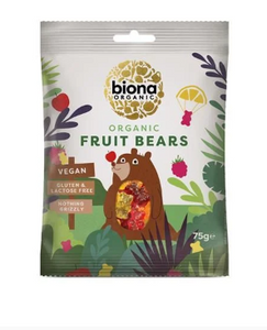 Gomas Vegan Biológica Ursinhos de Fruta 75g - Biona - Crisdietética