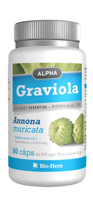 GRAVIOLA ALPHA 3000MG 60 CÁPSULAS - BIO-HERA - Crisdietética