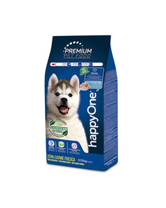 happyOne PREMIUM Cão Junior Carne Fresca 15kg - Crisdietética