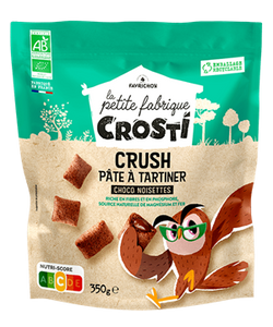 Almofadinhas Crosti Crush Chocolate e Avelã Bio 350gr- Favrichon - Crisdietética