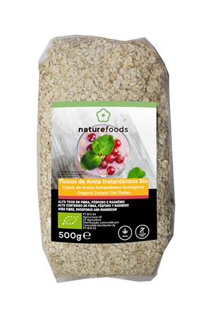 Flocos Aveia Instataneo Bio 500g - Naturefoods - Crisdietética