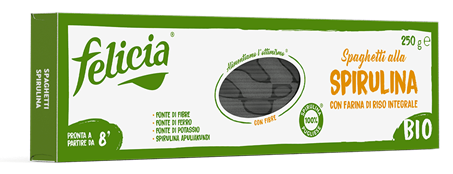 Massa Esparguete de Arroz c/ Spirulina Bio 250g - Felicia - Crisdietética