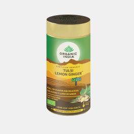 Tulsi Lemon Ginger Lata 100g - Organic India - Crisdietética