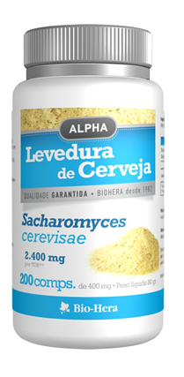 LEVEDURA DE CERVEJA ALPHA 2400MG 200 COMPRIMIDOS - BIO-HERA - Crisdietética