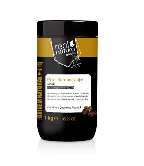 Máscara S/ Sal Pro-Reparação Bomba Café 1Kg - Real Natura - Crisdietética