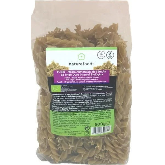 Massa Integral Fusilli Biológico 500g - Naturefoods - Crisdietética