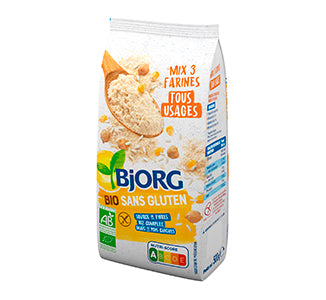 Mix 3 Farinhas S/ Glúten Bio 500g - Bjorg - Crisdietética