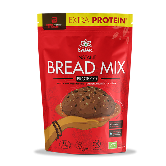 Mix Pão Instatâneo Proteico Bio Sem Glúten 300g - Iswari - Crisdietética