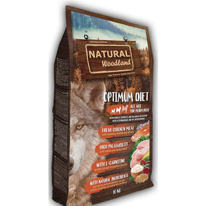 Natural WOODLAND Optimum Diet Mini Medium 10 Kg - Crisdietética