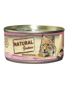 Natural Greatness Ração Húmida Gato Filete de Atum & Gambas 70g - Crisdietética