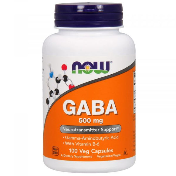 NOW Gaba + Vitamina B-6 500mg 100 cápsulas - Crisdietética