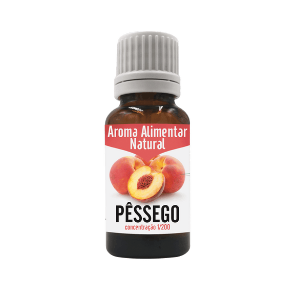 Aroma Alimentar Natural de Pêssego 20ml - Elegante - Crisdietética