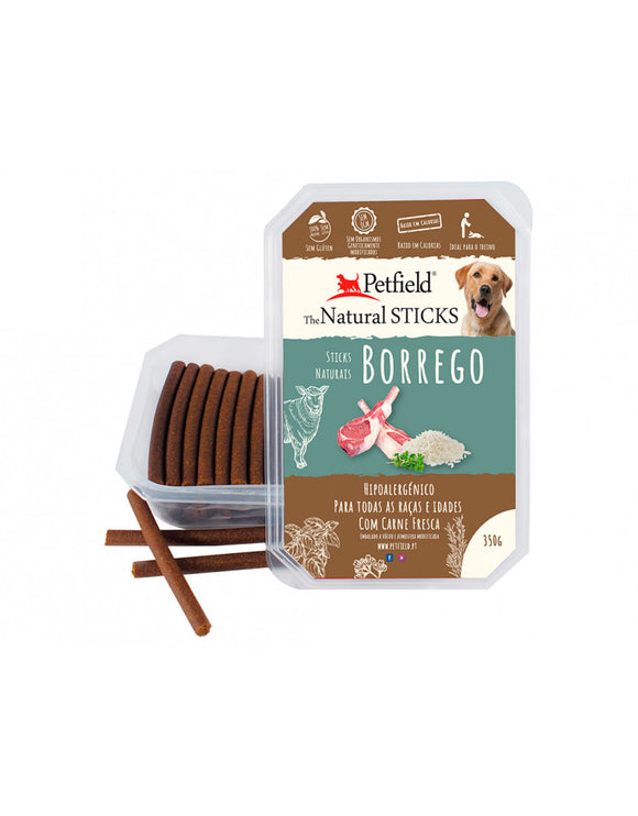 PetField Natural Sticks Borrego (350g) - Crisdietética