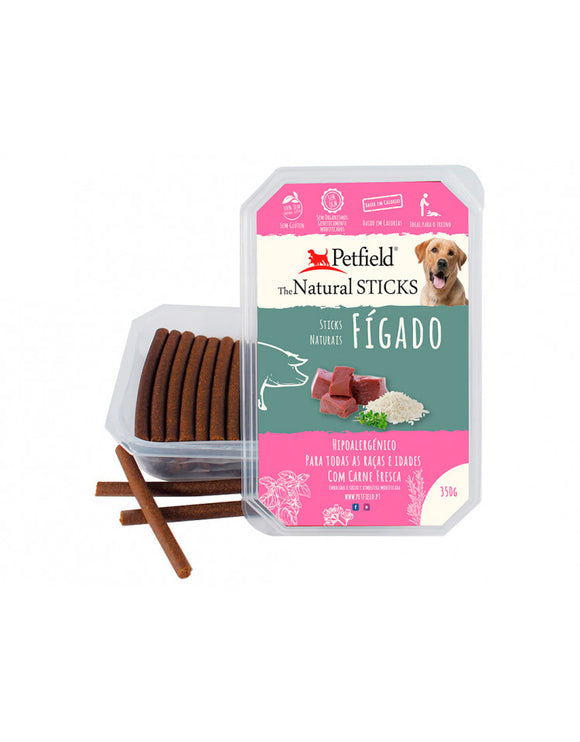 PetField Natural Sticks Fígado (350g) - Crisdietética