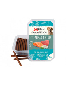 PetField Natural Sticks Salmão & Atum (350g) - Crisdietética