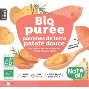 Puré de Batata Doce Instantâneo Biológico 30g - Nat - Ali - Crisdietética