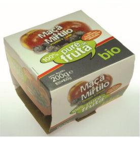 Puré Mirtilho e Maça Bio 2x100g - Provida - Crisdietética