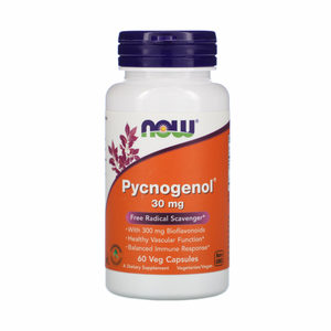 Pycnogenol 30mg 60 cápsulas - Now - Crisdietética