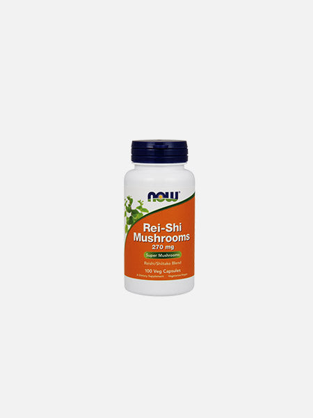 Rei-Shi Mushrooms 270mg 100 Cápsulas - Now - Crisdietética