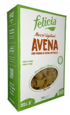 Massa Rigatoni c/Aveia Integral 250gr - Felicia - Crisdietética