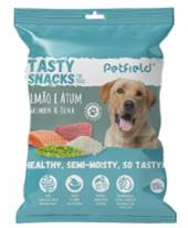 Tasty Snacks Salmon e Tuna Cão 100g- Petfield - Crisdietética