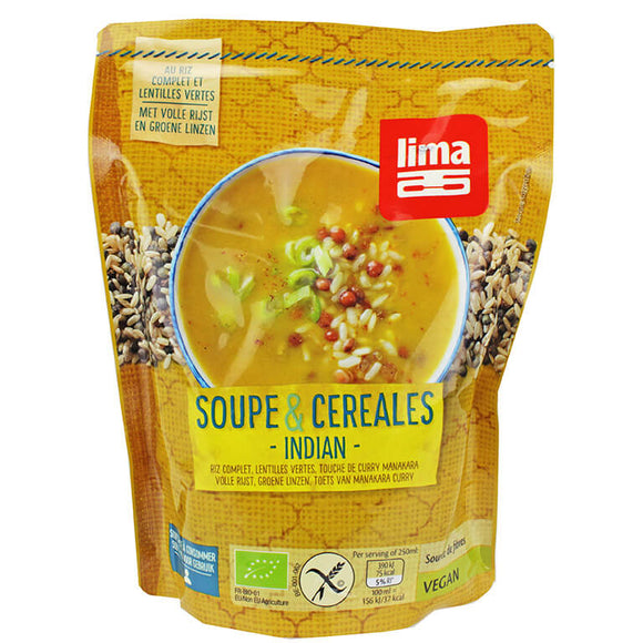 Sopa com Cereais Índia Sem Glúten 500ml - Lima - Crisdietética