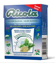 Rebuçado de Ervas Suíças Mentol Extra 50gr- Ricola - Crisdietética