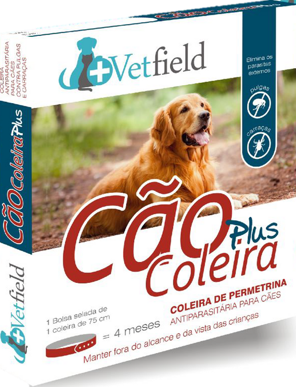 Vetfield Cão Coleira PLUS Ectoparasitária Raças Grandes 75cm - Crisdietética